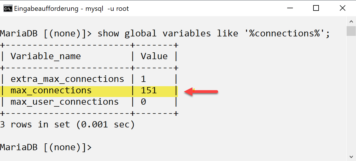 MySQL Variablen